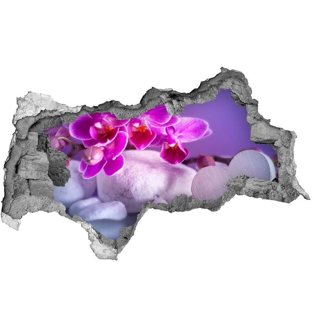 Samoprzylepna dziura na ścianę Orchidea i serce