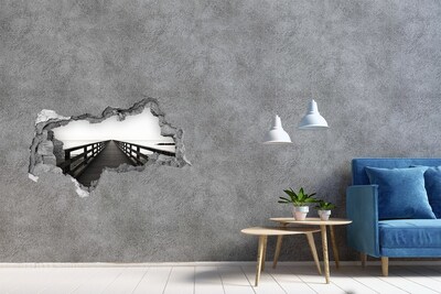 Fototapeta dziura na ścianę 3d Molo nad morzem