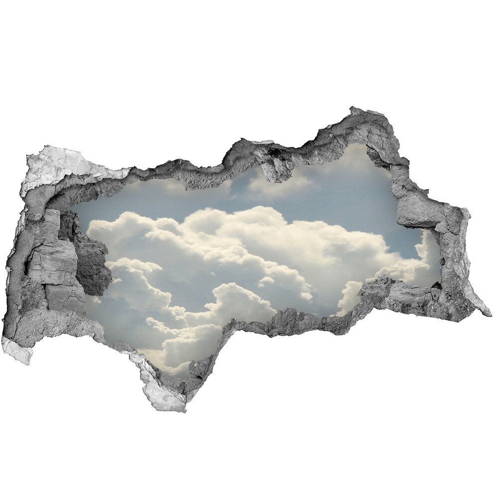 Dziura 3d fototapeta naklejka Chmury
