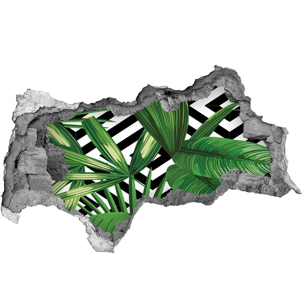 Okleina 3D dziura naklejka Tropikalny raj za ścianą