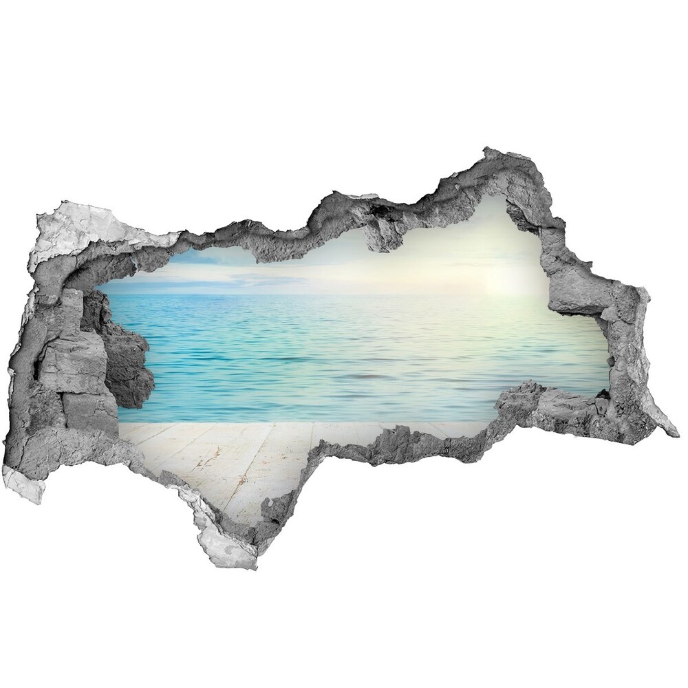 naklejka fototapeta 3D widok beton Morze