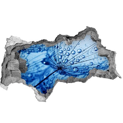 Samoprzylepna dziura naklejka Krople wody na delikatnym kwiecie