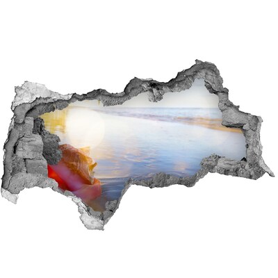 naklejka fototapeta 3D widok Tropikalna plaża z muszlami