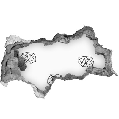 Fotoobraz dziura na ścianę Złote diamenty w dziurze w ścianie