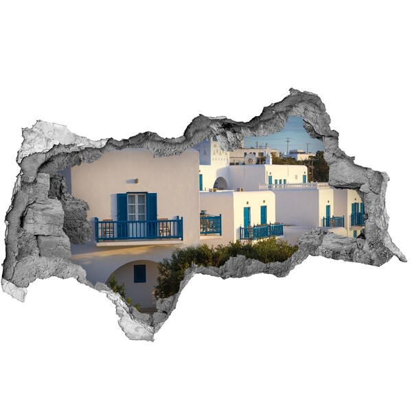 Fototapeta dziura na ścianę 3d Mykonos Grecja
