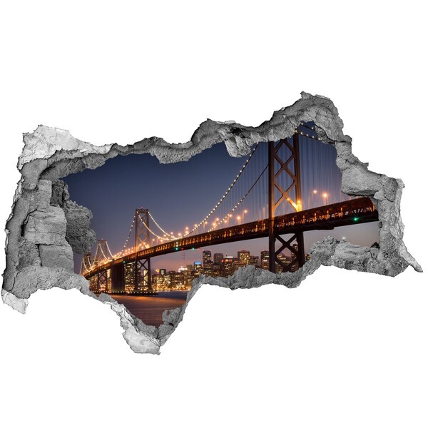 Fototapeta dziura na ścianę 3d Most San Francisco