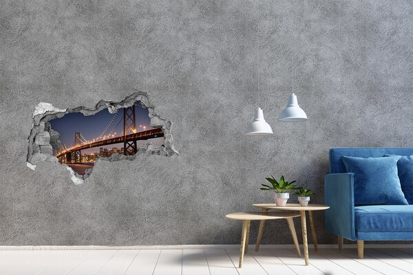 Fototapeta dziura na ścianę 3d Most San Francisco