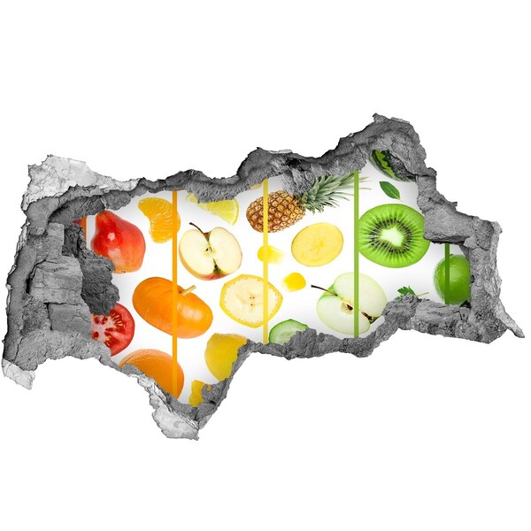 Samoprzylepna naklejka Świeże owoce w betonie