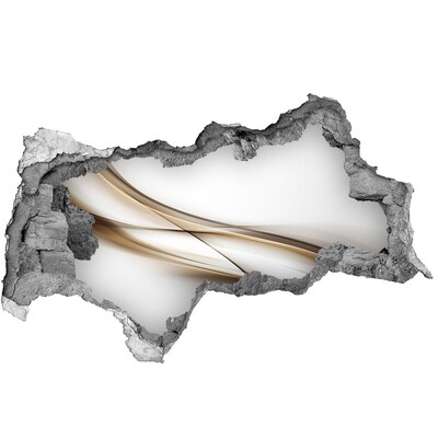Samoprzylepna dziura ścienna 3D Brązowa fala