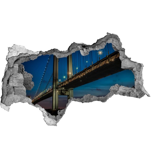 Fototapeta dziura na ścianę 3d Most Brookliński