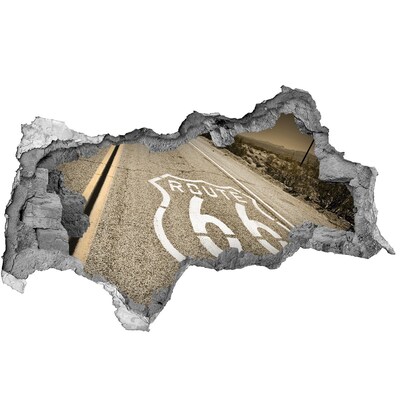 Fototapeta dziura na ścianę Droga 66 w betonie