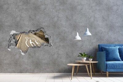 Fototapeta dziura na ścianę Droga 66 w betonie