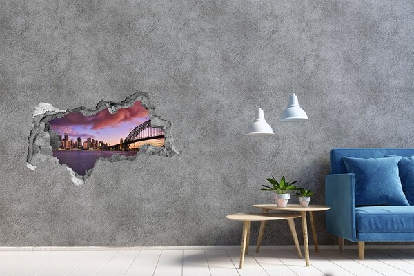 Fototapeta dziura na ścianę 3d Most w Sidney