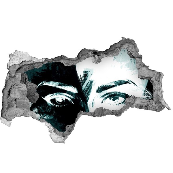 Samoprzylepna dziura ścienna 3D Oczy w betonie