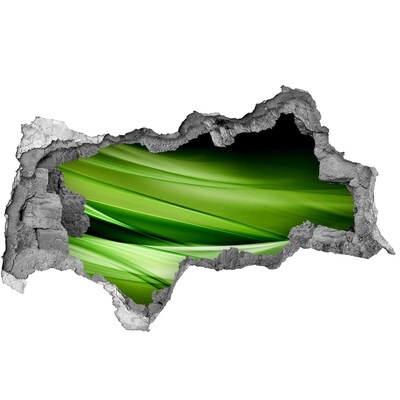 Samoprzylepna dziura ścienna 3D Zielone fale tło