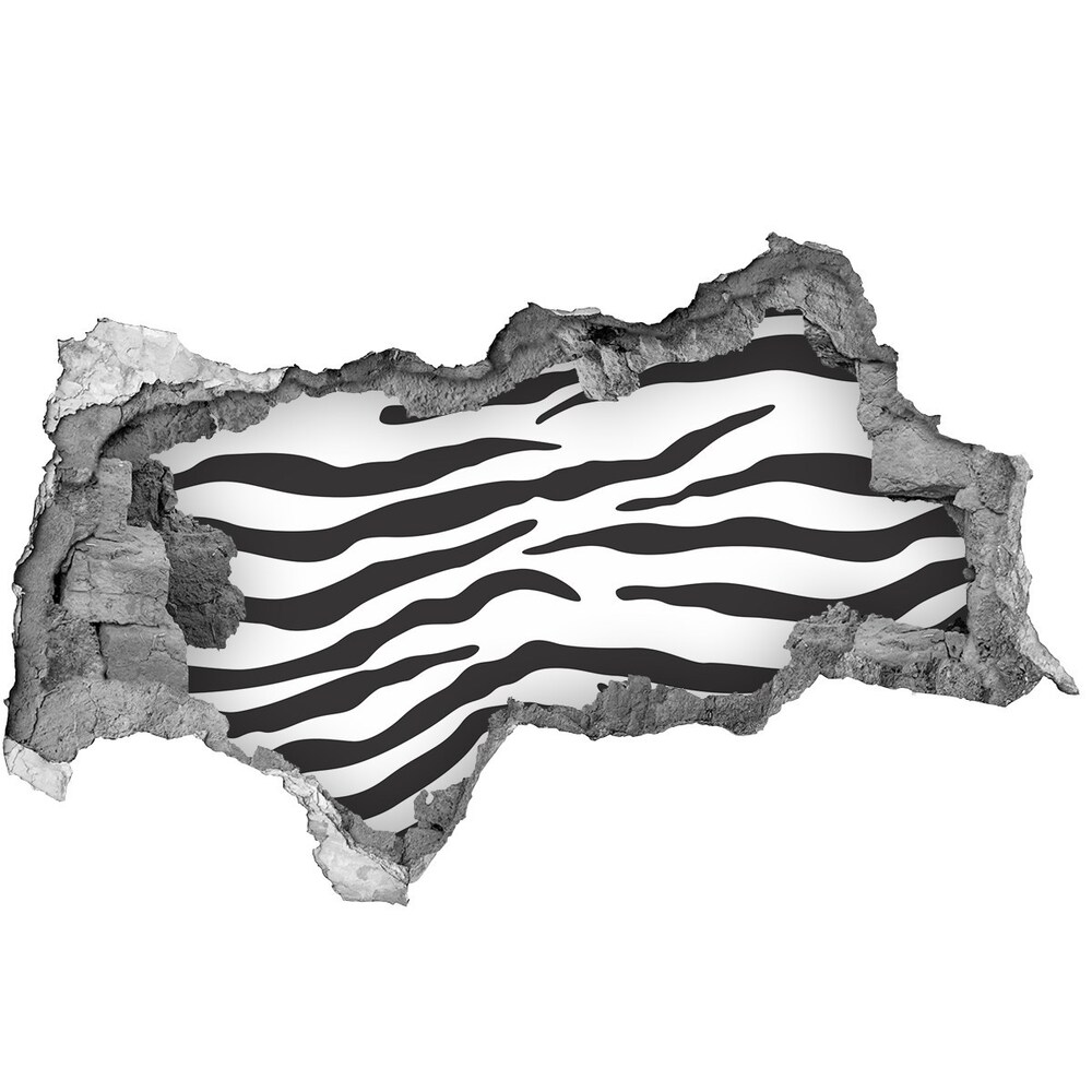 Fotoobraz dziura na ścianę naklejka Zebra tło