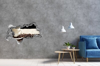 Samoprzylepna naklejka Kawa w sercu ściany