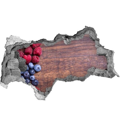 Samoprzylepna naklejka na ścianę Owocowy raj w zniszczonej ścianie