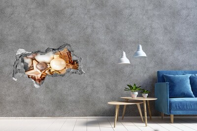 Fototapeta naklejka na ścianę Świąteczne dekoracje w dziurze w ścianie