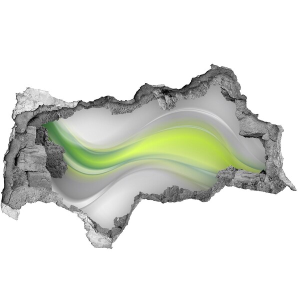 Samoprzylepna dziura ścienna 3D Abstrakcja fale