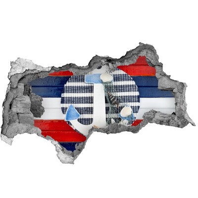 Samoprzylepna dziura ścienna 3D Morska przygoda z muszelkami