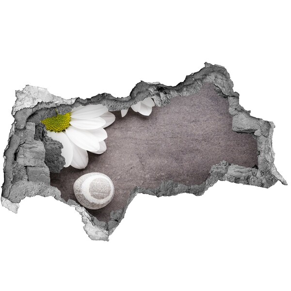 Samoprzylepna dziura naklejka beton Kwiatowe marzenie w betonie