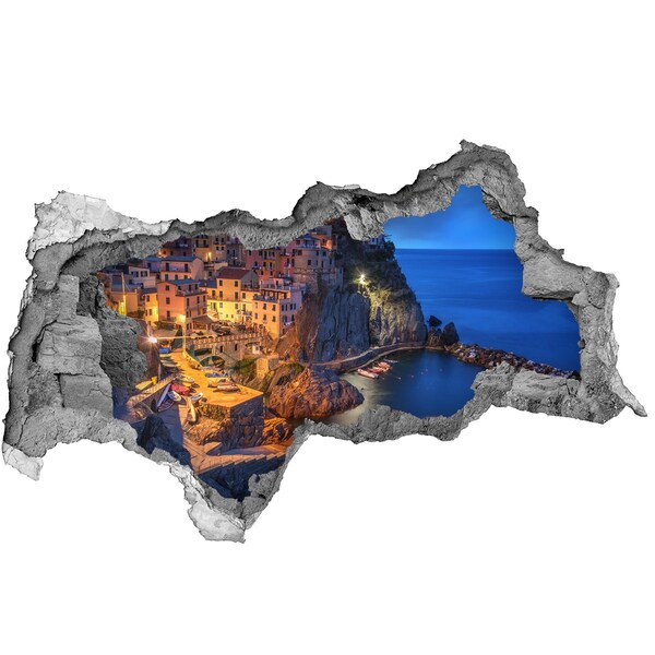 Fototapeta dziura na ścianę 3d Malownicza nadmorska miejscowość