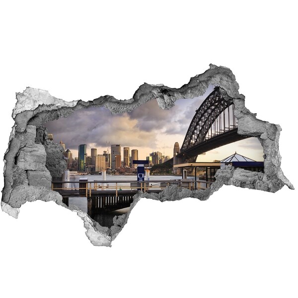 Fototapeta dziura na ścianę 3d Most w Sydney