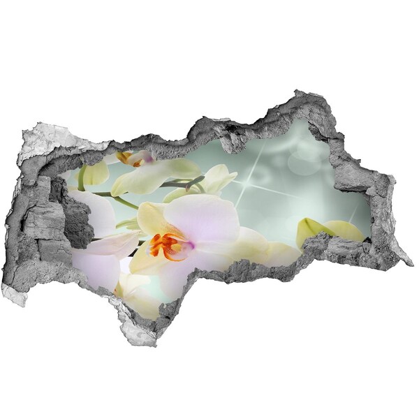 Samoprzylepna dziura naklejka Kwiaty w betonie