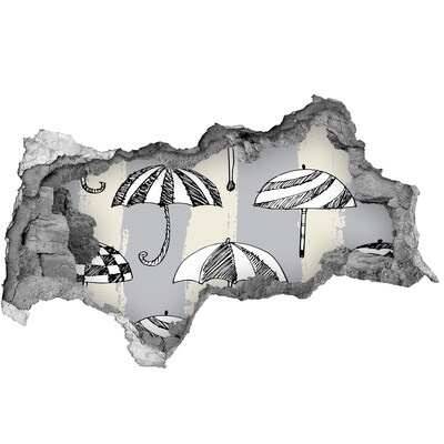 Fotoobraz dziura na ścianę naklejka Urokliwe parasole na plaży