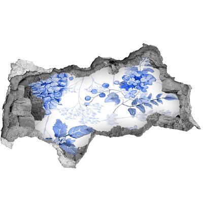 Okleina 3D dziura naklejka Kwiecisty wzór