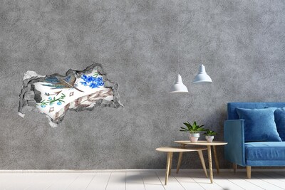 Dziura 3d foto tapeta naklejka Tajemnicza oaza w dżungli