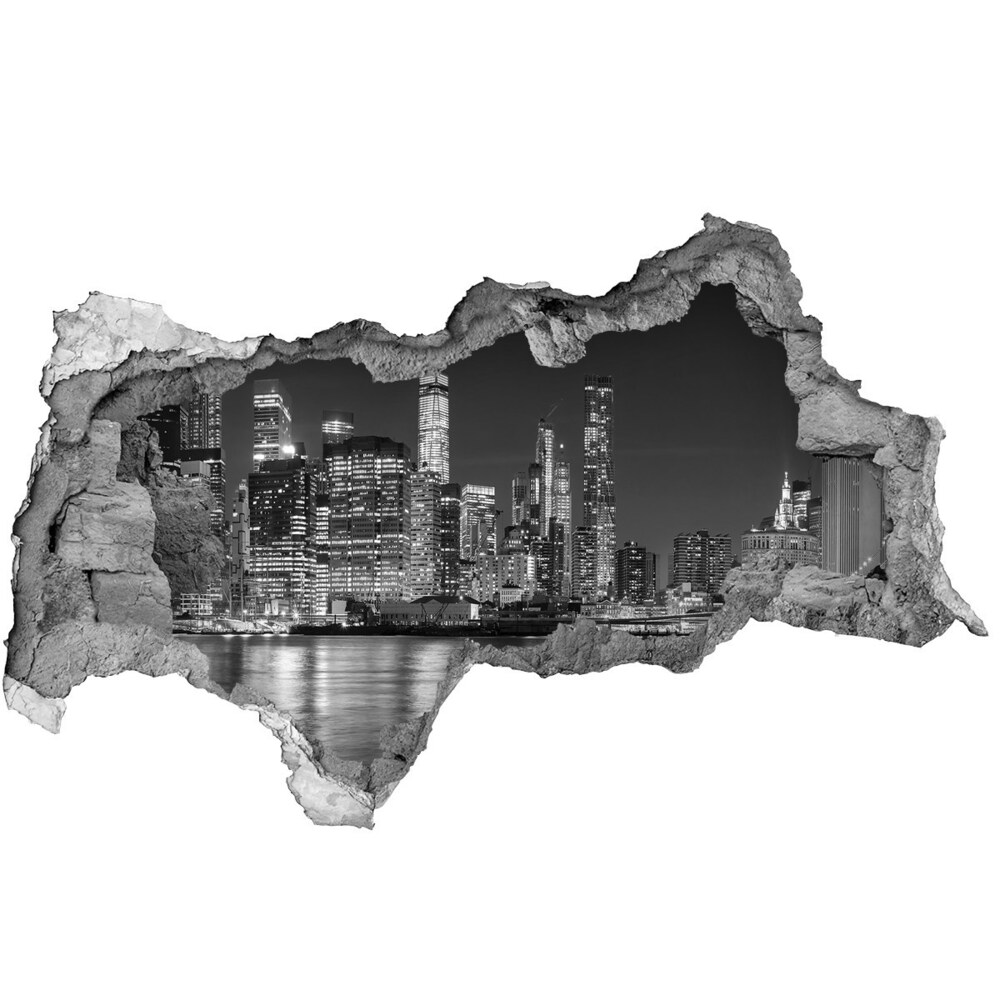 Dziura 3d foto tapeta naklejka Jeleń o wschodzie