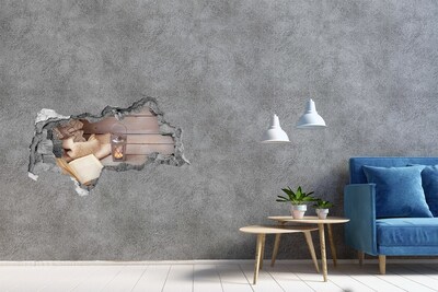 Fototapeta dziura na ścianę 3d Przytulny kącik z lampionem