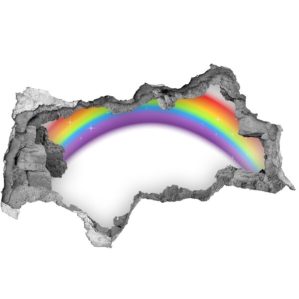 Fotoobraz dziura na ścianę Tęczowy wyciek światła