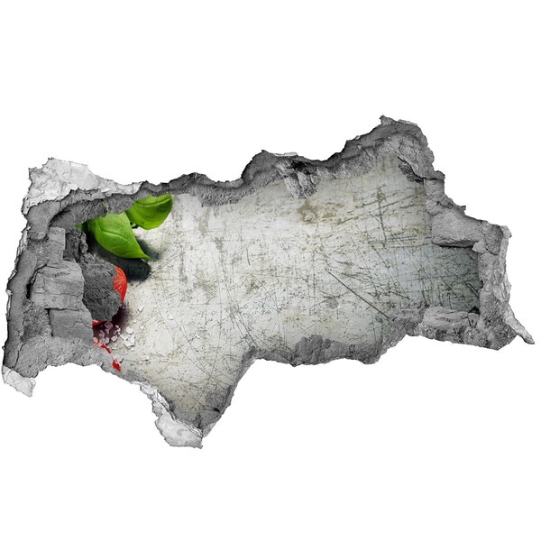 Fotoobraz dziura na ścianę Zniszczona ściana z widokiem na niebo