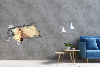 Samoprzylepna naklejka Miłość w zniszczonej ścianie