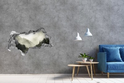 Samoprzylepna naklejka Górski krajobraz w chmurach