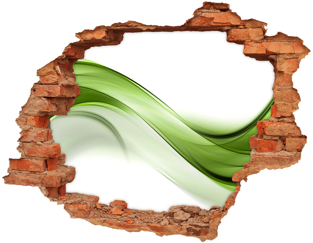 Samoprzylepna dziura na ścianę Zielona fala
