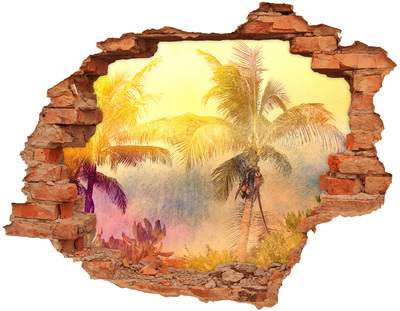 Fototapeta dziura na ścianę Kolorowe palmy
