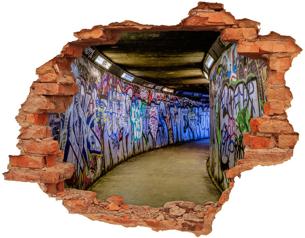 Fototapeta dziura na ścianę Graffiti w miejskim tunelu