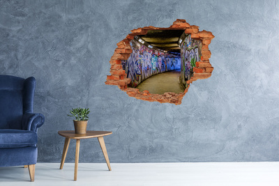 Fototapeta dziura na ścianę Graffiti w miejskim tunelu