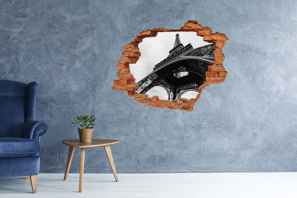 Fototapeta dziura na ścianę Wieża Eiffla w monochromatycznej scenerii