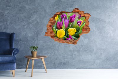 Samoprzylepna naklejka na ścianę Kolorowe tulipany