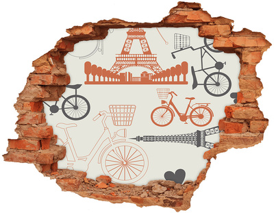 Fototapeta dziura na ścianę Symbole Francji