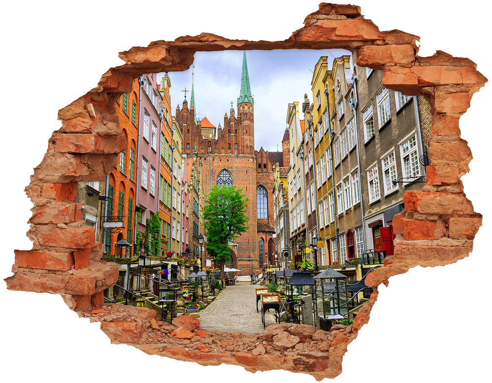 Fototapeta dziura na ścianę Gdańsk Polska