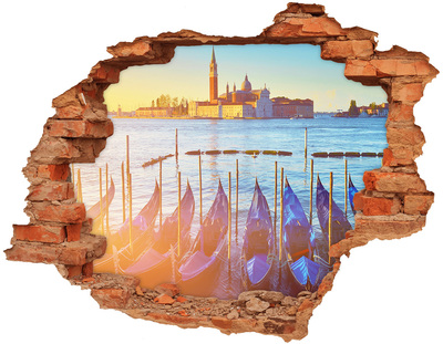 Dziura 3d w ścianie naklejka cegła Wenecja