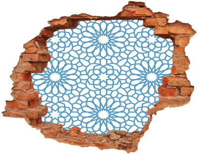 Naklejka 3D dziura na ścianę Orientalny wzór