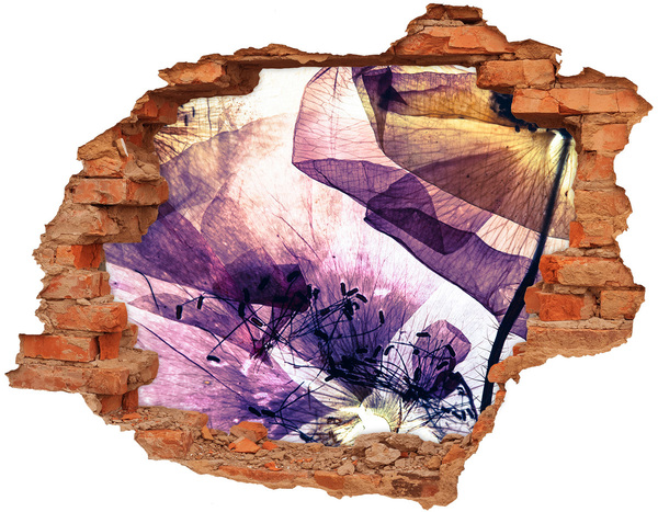 Samoprzylepna naklejka fototapeta Kwiatowy świat za murami