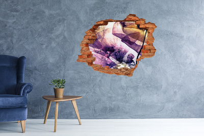 Samoprzylepna naklejka fototapeta Kwiatowy świat za murami